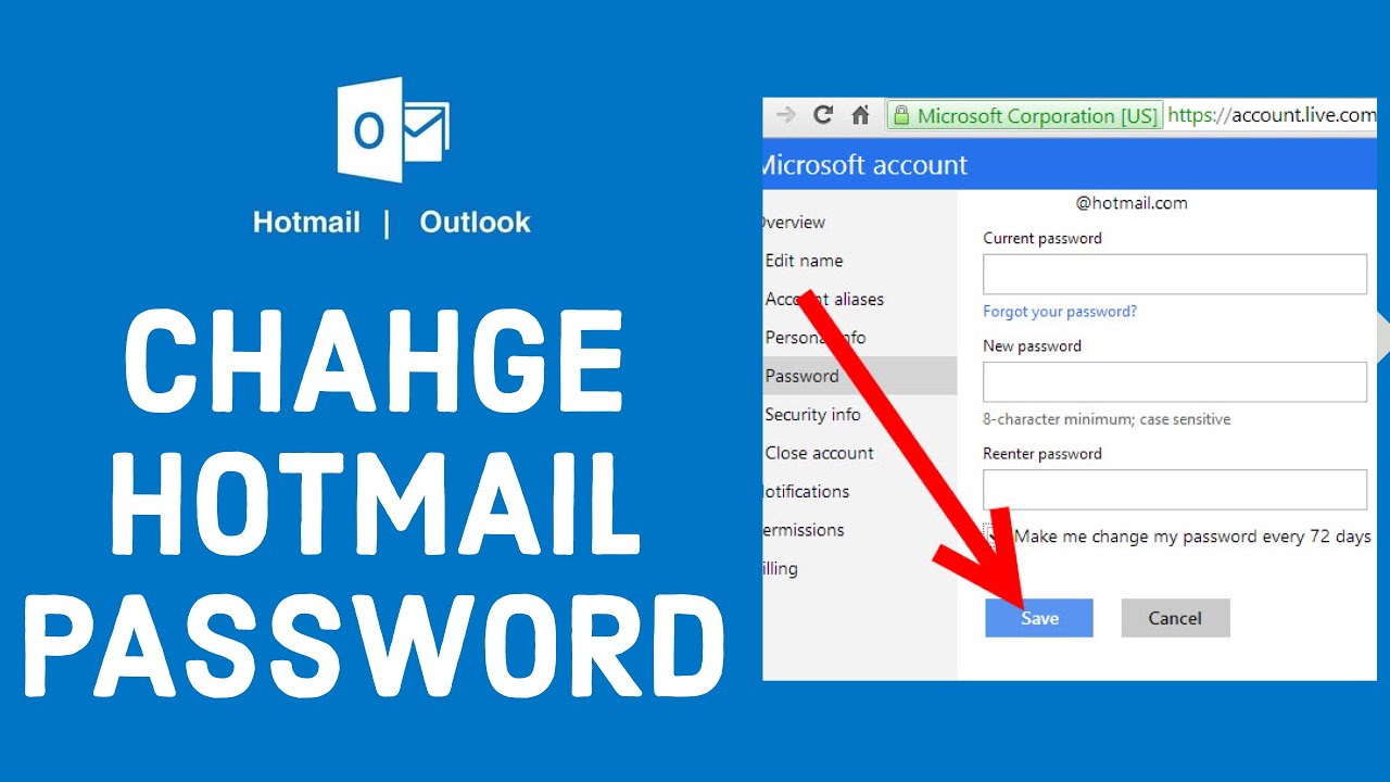 How To Change Your Password On Hotmail